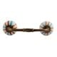 Blue Brown Rays Ceramic Bridge Handle